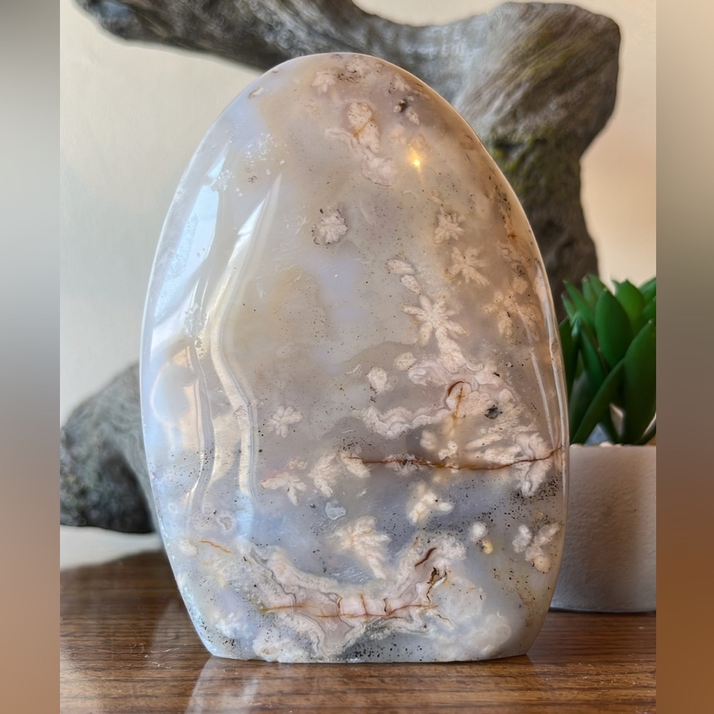 Large Flower Agate Crystal Freeform